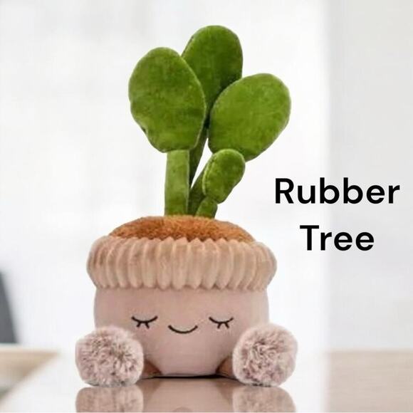 Potted Cacti Rubber Tree Plant Stuffed Plush 🪴 RUSS Greenhouse - Picture 1 of 5